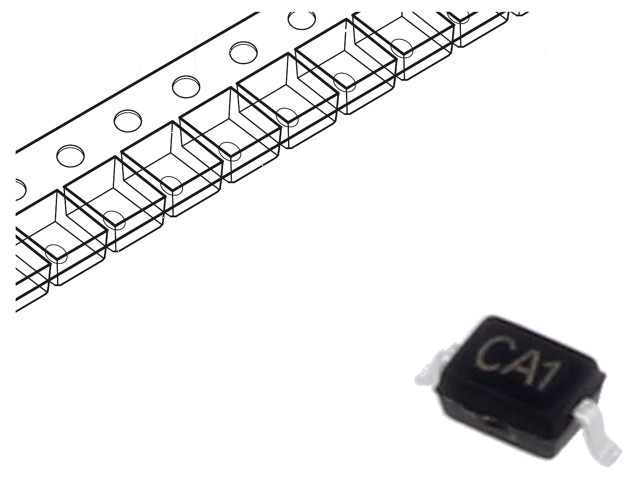 Diode: TVS; 350W; 3,6V; tweerichtings-; SOD323; rol,band; Ch: 1 Diode: TVS; 350W; 3,6V; tweerichtings-; SOD323; rol,band; Ch: 1